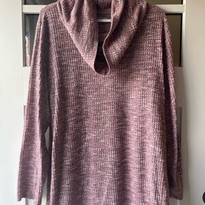 Sonoma Textured Burgundy Cowl Neck Sweater